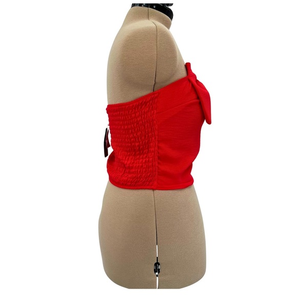 Monteau (X-Large) Red Strapless Bow Tube Top - Picture 3 of 7